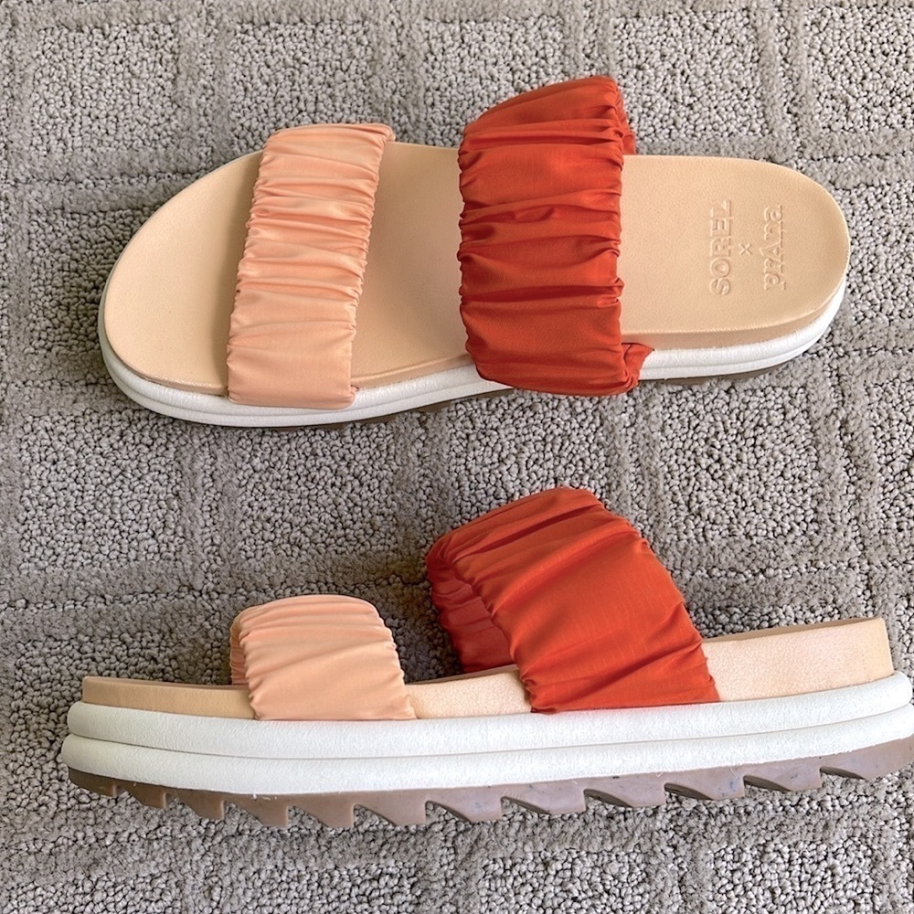 New Sorel X PrAna Roaming Two strap Vegan Boho Gorpcore Slide Chunky Platform - Picture 5 of 8